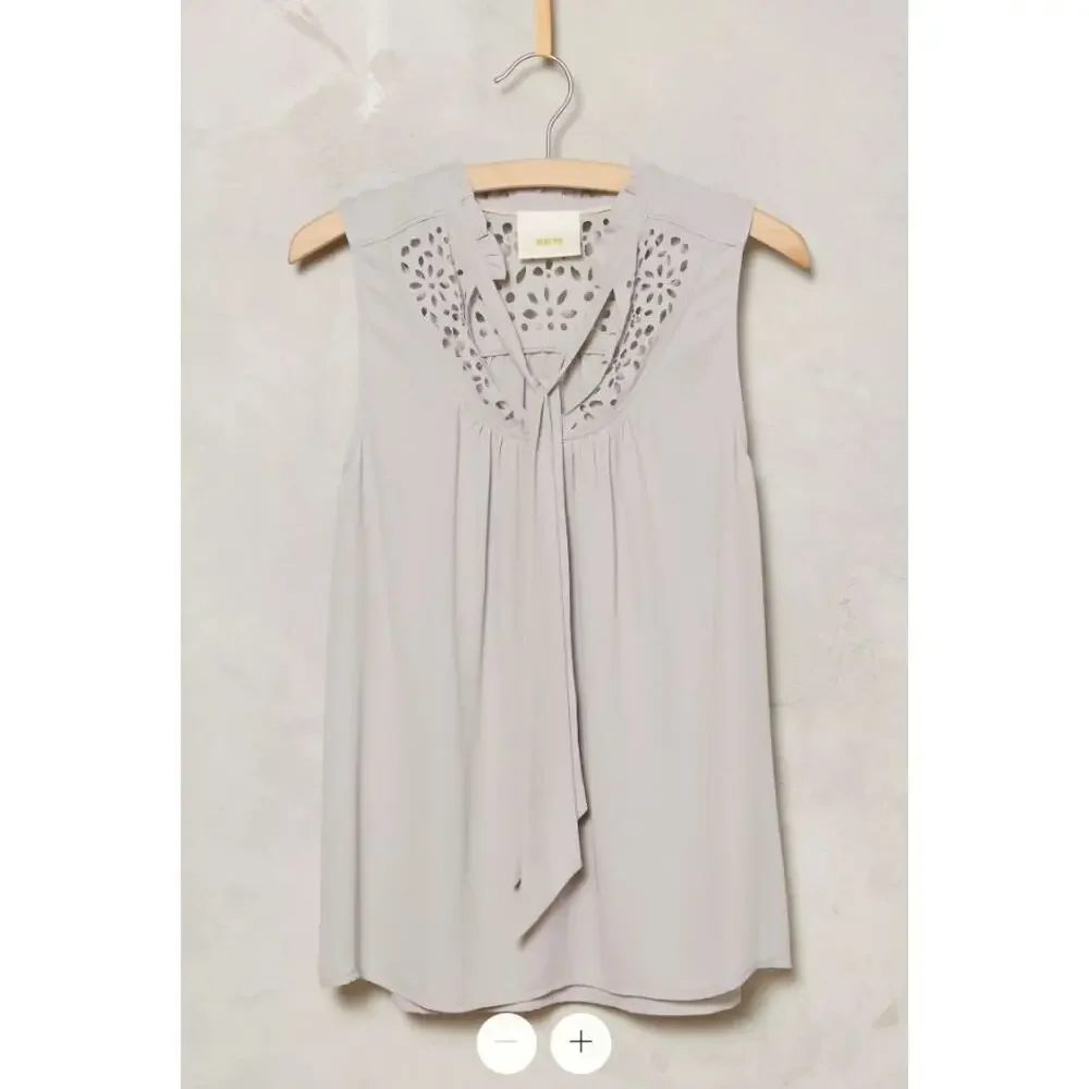 Anthropologie Luca Tie-Neck Blouse - Size 12 - Picture 3 of 6